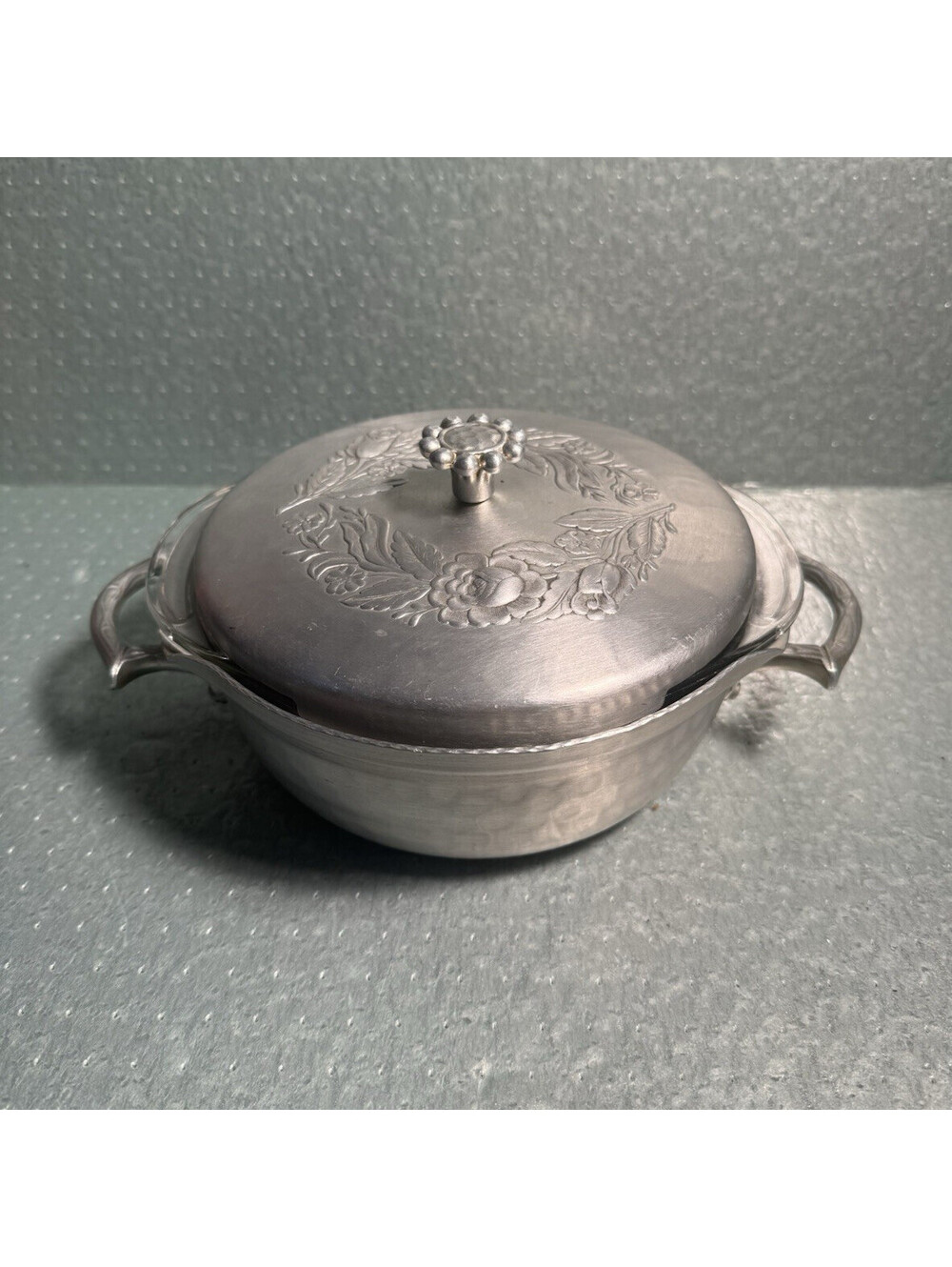 Vintage Everlast Forged Aluminum Casserole Dish w/ Pyrex Glass Insert - MCM Flor
